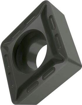 Drehwendeschneidplatte ISO CCMT 060204E-FF2:TT010 Bohrungs-D. 2,8mm Farbe Grau - VPE: 10