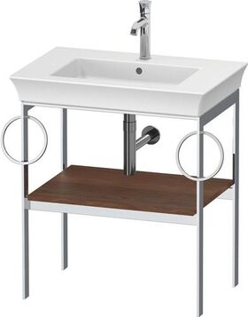 Duravit Metallkonsole WHITE TULIP 760x684x450mm amerikanisch nussbaum