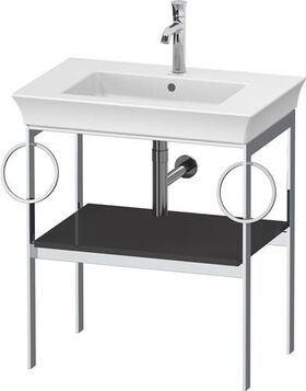 Duravit Metallkonsole WHITE TULIP 760x684x450mm graphit hochglanz