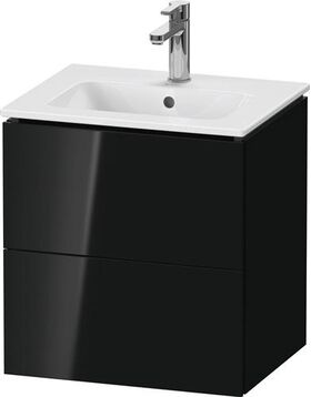 Duravit WTU Compact L-CUBE 550x520x421mm 2 Schubk schwarz hochglanz