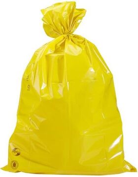 Müllsack Premium Inhalt 120l Maße 700x1100mm Stärke 45µ PE gelb TRANSPAK - VPE: 250