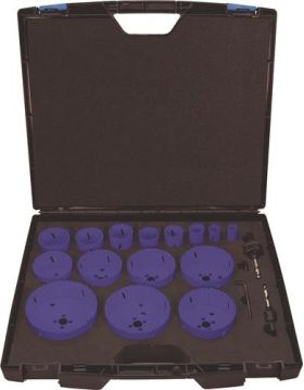Lochsägensatz 17-tlg.19-114mm Schnitt-T.38mm HSS-Co8 TECWERK