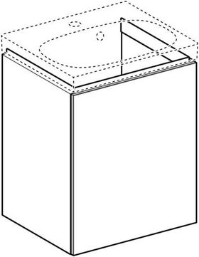 Geberit HWB-Unterschrank ACANTO 445x535x375mm La m lava Front Glas lava