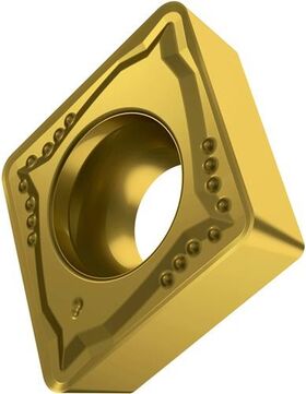 Drehwendeschneidplatte ISO CCMT 09T302E-FM:T8315 D.4,4mm PVD beschichtet Gold - VPE: 10