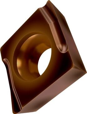 Drehwendeschneidplatte ISO CCGT 060202EL-SI:T8430 D.2,8mm PVD beschichtet - VPE: 10