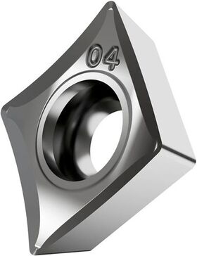Drehwendeschneidplatte ISO CCGT 060202F-AL:T0315 D.2,8mm PVD beschichtet Silber - VPE: 10