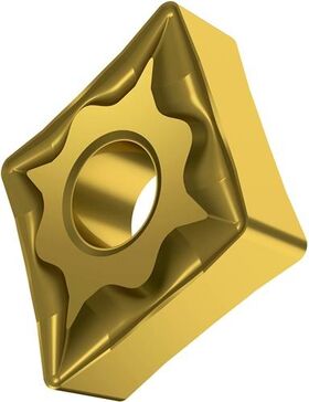 Drehwendeschneidplatte ISO CNMG 120408E-NF:T8315 D.5,16mm PVD beschichtet Gold - VPE: 10