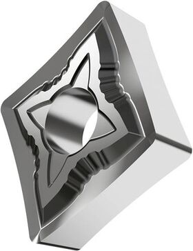 Drehwendeschneidplatte ISO CNMG 120408E-SF:H07 Bohrungs-D. 5,16mm Farbe Silber - VPE: 10