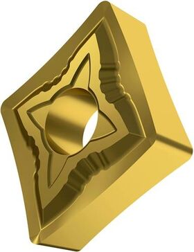 Drehwendeschneidplatte ISO CNMG 120412E-SF:T8315 D.5,16mm PVD beschichtet Gold - VPE: 10