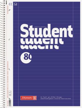 BRUNNEN  Collegeblock A4 Lin27 80Bl - 5 VPE