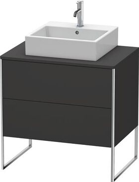 Duravit Waschtischunterbau XSQUARE 778x800x548mm graphit supermatt