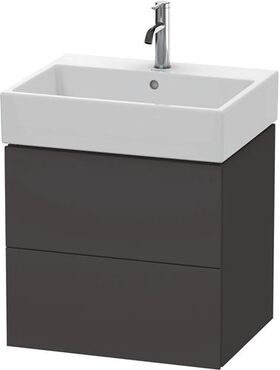 Duravit Waschtischunterbau L-CUBE 544x584x459mm graphit supermatt
