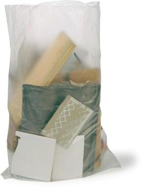 Schwergutsack Volumen 55l Maße 580c850mm Stärke 77µ HDPE transparent TRANSPAK - VPE: 100