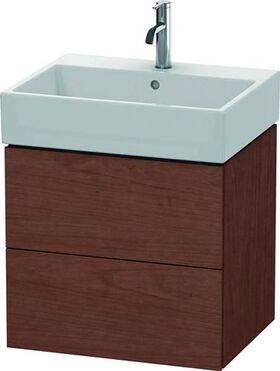 Waschtischunterbau L-CUBE 544x584x459mm amerikanisch nussbaum amerikanisch nussbaum DURAVIT