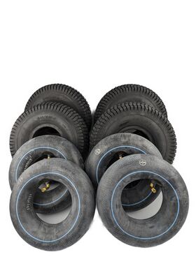 Bdt 4er SET: Decke (Ø 260 mm 4.10/3.50-4 2PR) + Schlauch (3.00-4'' TR87) f. Kettcar, Tretfahrzeuge, Bollerwagen, Babycar