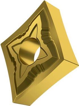 Drehwendeschneidplatte ISO CNGG 120402E-SF:T8315 D.5,16mm PVD beschichtet Gold - VPE: 10
