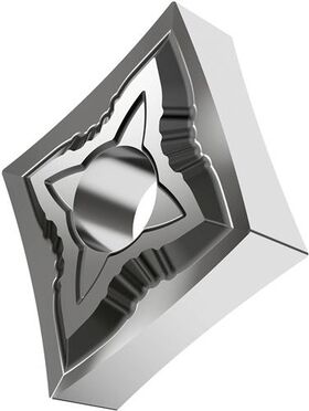 Drehwendeschneidplatte ISO CNGG 120402E-SF:H07 Bohrungs-D. 5,16mm Farbe Silber - VPE: 10