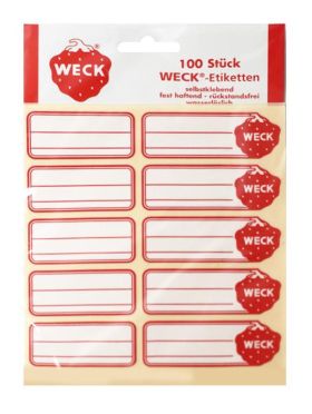 WECK Selbstklebeetiketten 100er Pack - VPE: 10