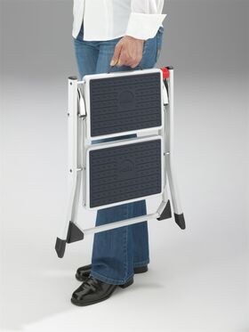 HAILO Klapptritt Mini Stahl 2-stufig weiß