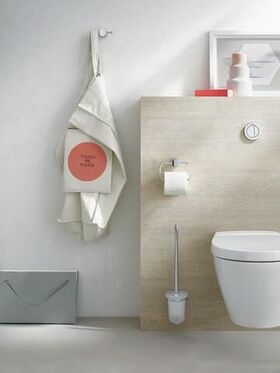 Emco Toilettenbürstengarnitur RONDO 2 Beh Kr-Gl sat Bürstengriff chrom chrom