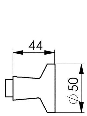 Türknopflochteil 477L LM F1/silberf.ger.rd.50mm AMF