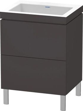 Duravit Waschtischunterbau L-CUBE m WT Vero Air 698x600x480mm o HL gra sma
