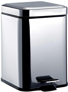 Emco Abfallbehälter SYSTEM 2 Standmod. mit Deckel eckig 5 l Edelstahl EMCO