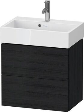 Duravit WTU Compact L-CUBE 544x584x391mm 2 Schubk eiche schwarz