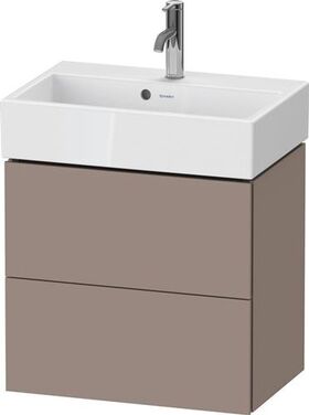 Duravit WTU Compact L-CUBE 544x584x391mm, 2 Schubkästen basalt matt