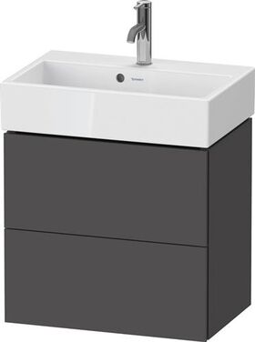 Duravit WTU Compact L-CUBE 544x584x391mm 2 Schubkästen graphit matt