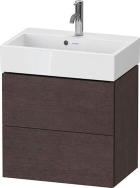 Duravit WTU Compact L-CUBE 544x584x391mm 2 Schubk Ei du gebürstet