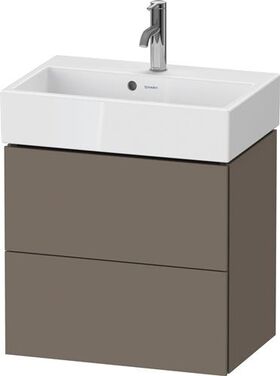 Duravit WTU Compact L-CUBE 544x584x391mm 2 Schubk fla gr seidenmatt