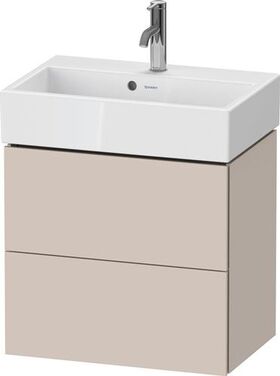 Duravit WTU Compact L-CUBE 544x584x391mm, 2 Schubkästen taupe