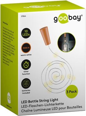 3x 10er LED-Flaschen-Lichterkette, inkl. Timer- VPE: 1