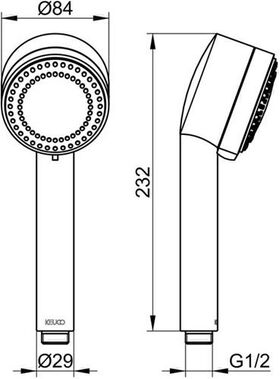 Keuco Handbrause PLAN Normal- Soft- Massagestrahl vc KEUCO