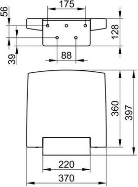 Keuco Klappsitz PLAN Sitzfläche 370mm vc/we