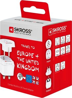 Country Combo Welt auf UK, UK-3-Pin-Stecker(TypG)- VPE: 1