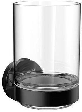 Emco Glashalter ROUND Kristallglas, klar schwarz EMCO