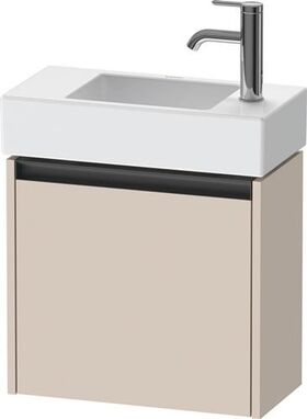 Duravit Waschtischunterbau Ketho.2 484x440x238mm TA links taupe supermatt