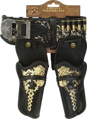 Gr. Gürtel,schwarz m. 2 Taschen