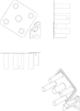 CWS Karussell für 4 Kleinrollen für Paradise Stainless Superroll