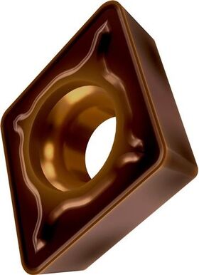 Drehwendeschneidplatte ISO ECMT 080304E-FM2:T8430 D.3,4mm PVD beschichtet - VPE: 10