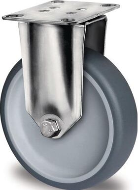 Bockrolle 125mm 160kg TPE Gleitlager VA 95x70mm PP PROMAT