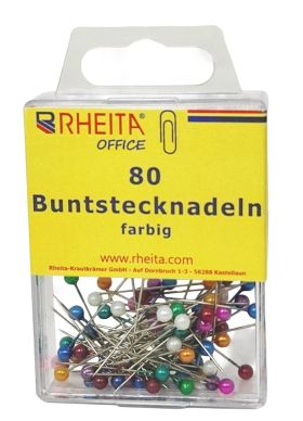 Bundstecknadeln farb.sort 80St - 10 VPE