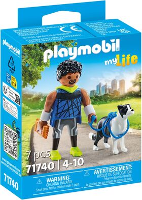 Jogger mit Border Collie