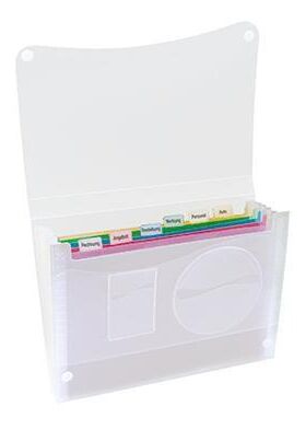 Fächertasche DIN A4 blanko Polypropylen transluzent 7 Fächer NEUTRALWARE