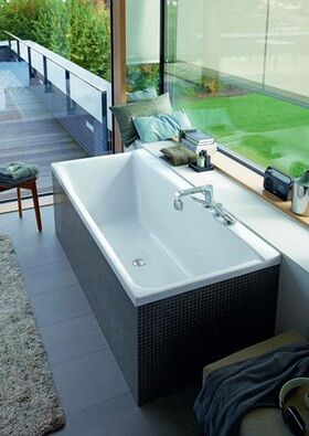 Duravit Rechteck-Badewanne P3 Comforts 1700x750mm, 1 Rückenschräge links weiß