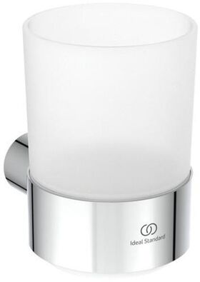 IDS Zahnputzglas CONCA rund, mit Wandhalter chrom IDEAL STANDARD