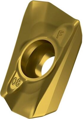 Fräswendeschneidplatte ISO ADMX 160608SR-F:M8340 D.4,5mm PVD beschichtet Gold - VPE: 10