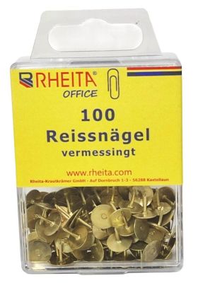 Reißnägel vermessingt 100Stück - 10 VPE
